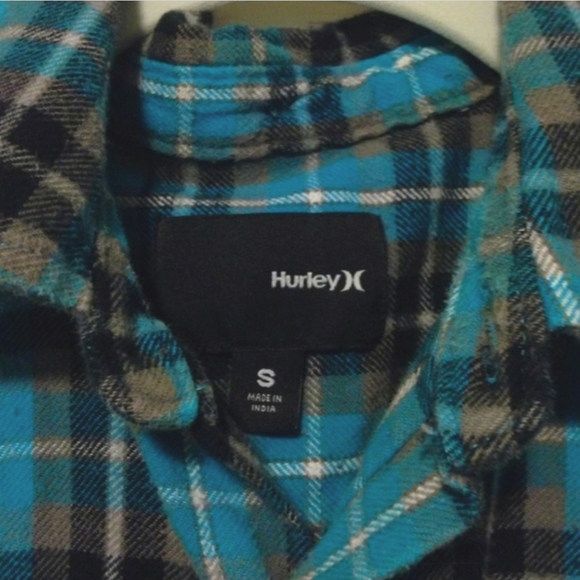 🔥HURLEY Men's Flannel Shirt⚘️HP⚘️ Heavy Fabric Size SMALL - Picture 2 of 6